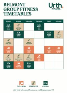 Belmont Group Fitness Timetable